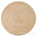 Hoge kwaliteit natuurlijke vezelronde ronde jute gevlochten tapijten